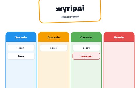Игра «Части речи» — как она выглядит на доске